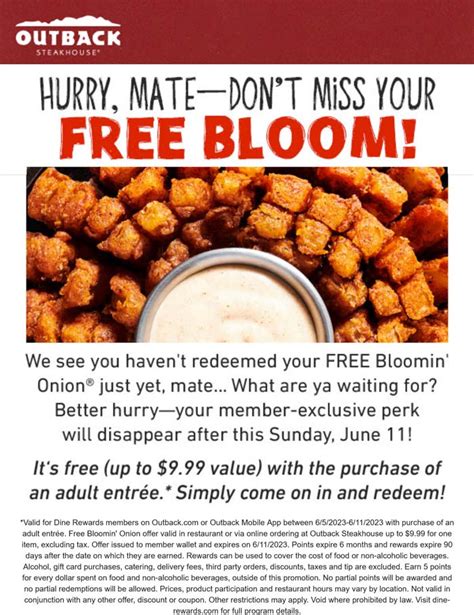 outback free blooming onion coupon.